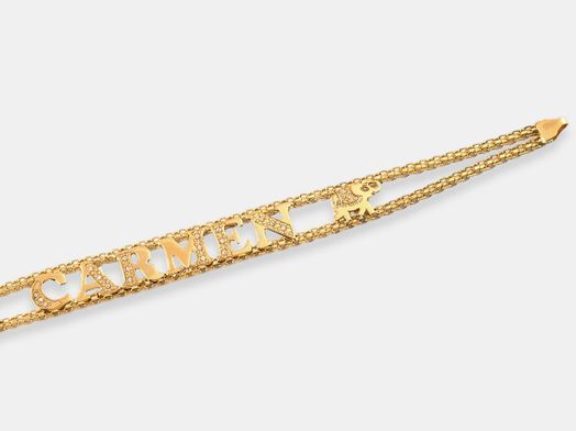 pulsera oro 18k con circonita 
