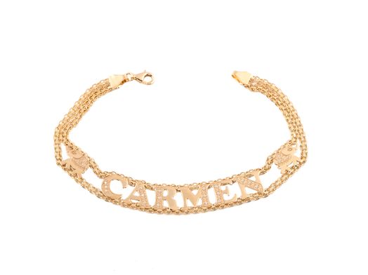 pulsera oro 18k con circonita 