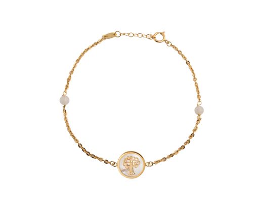 Pulsera Oro 18k Arbol De La Vida Nacar Y Jade Blanco Segunda Mano En pulsera-oro-18k-arbol-de-la-vida-nacar-y-jade-blanco-segunda-mano-en