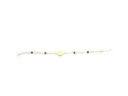 pulsera oro 18k con coral 
