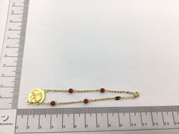 pulsera oro 18k con coral 