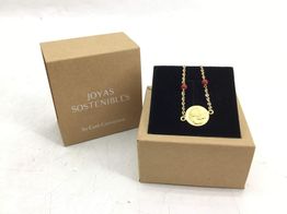 pulsera oro 18k con coral 