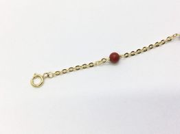 pulsera oro 18k con coral