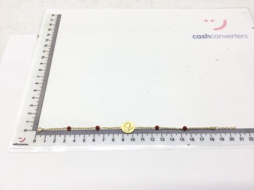 pulsera oro 18k con coral