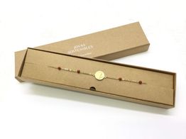 pulsera oro 18k con coral
