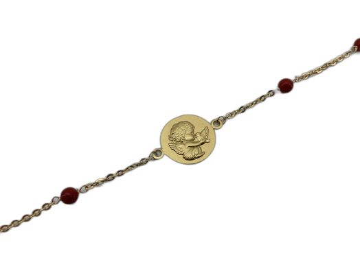 pulsera oro 18k con coral 