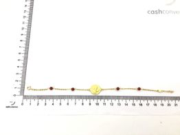 pulsera oro 18k con coral 