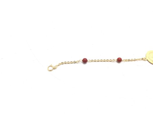 pulsera oro 18k con coral 