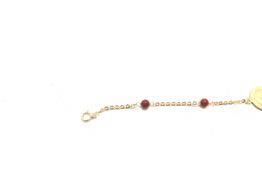 pulsera oro 18k con coral 