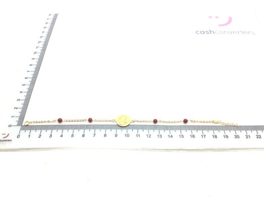 pulsera oro 18k con coral 