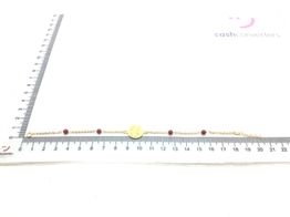pulsera oro 18k con coral 