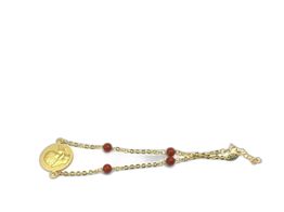 pulsera oro 18k con coral