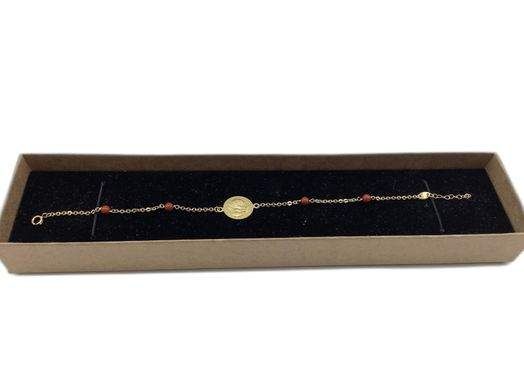 pulsera oro 18k con coral 