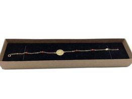 pulsera oro 18k con coral 