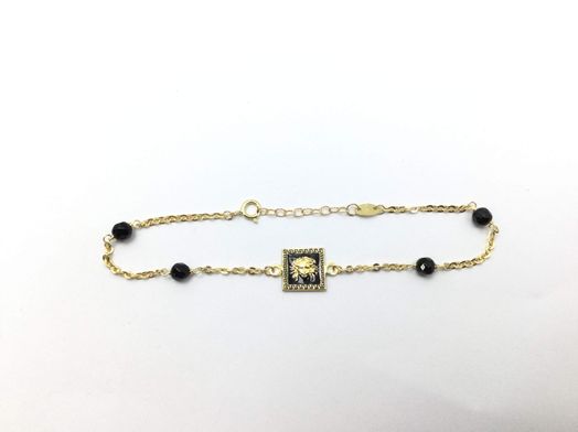 pulsera oro 18k con onix 