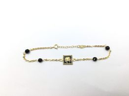 pulsera oro 18k con onix 