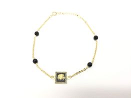 pulsera oro 18k con onix 