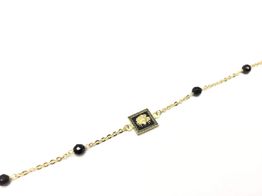 pulsera oro 18k con onix 