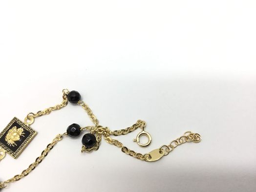 pulsera oro 18k con onix 