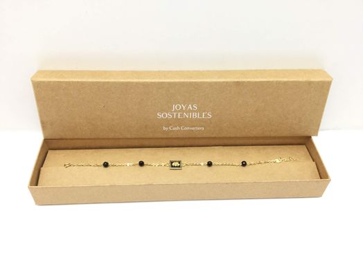 pulsera oro 18k con onix 