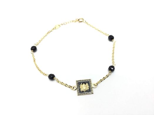 pulsera oro 18k con onix 