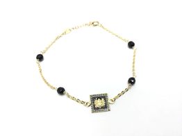 pulsera oro 18k con onix 