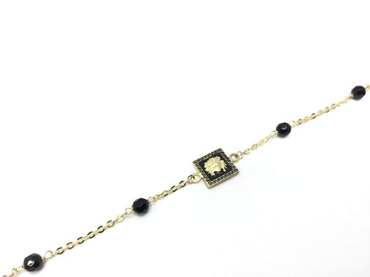 pulsera oro 18k con onix 