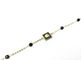 pulsera oro 18k con onix 