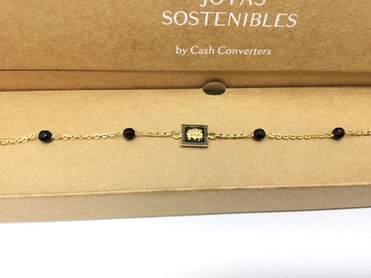 pulsera oro 18k con onix 