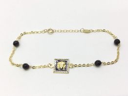 pulsera oro 18k con onix 