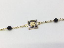 pulsera oro 18k con onix 