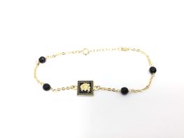 pulsera oro 18k con onix 