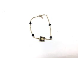 pulsera oro 18k con onix 