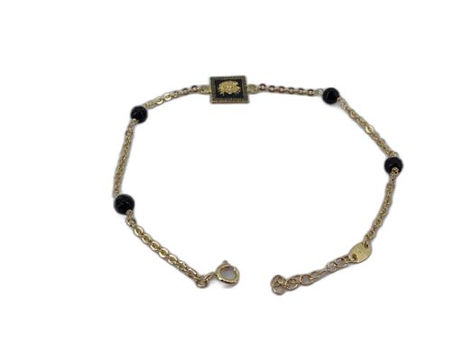 pulsera oro 18k con onix 