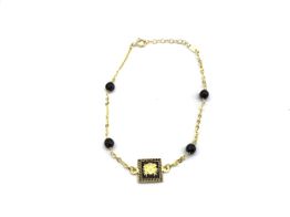 pulsera oro 18k con onix 