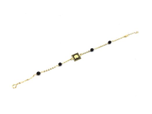 pulsera oro 18k con onix 