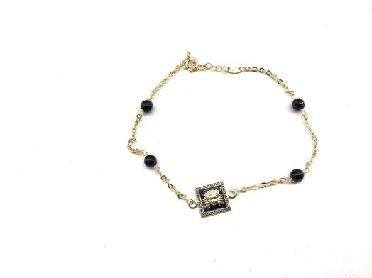 pulsera oro 18k con onix 