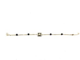 pulsera oro 18k con onix 