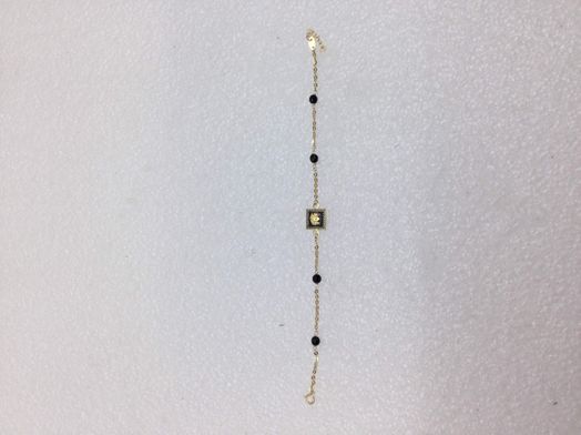 pulsera oro 18k con onix 