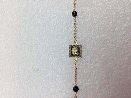 pulsera oro 18k con onix 