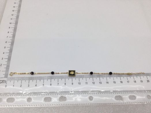 pulsera oro 18k con onix 