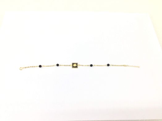 pulsera oro 18k con onix 