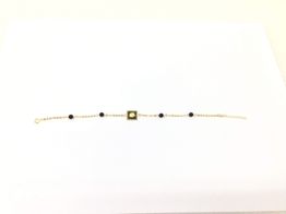 pulsera oro 18k con onix 