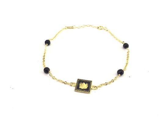 pulsera oro 18k con onix 