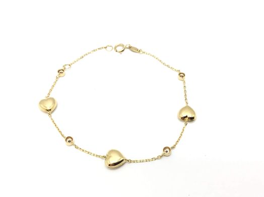 pulsera oro 18k con circonita 