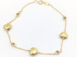 pulsera oro 18k con circonita 