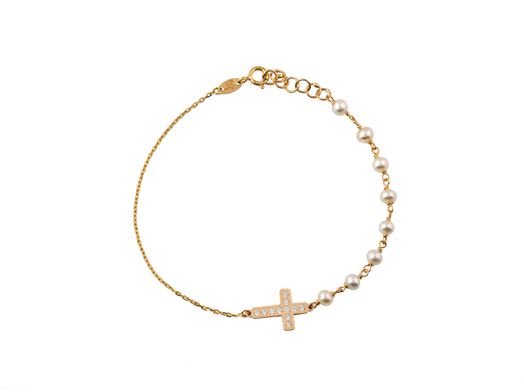 pulsera oro 18k con circonita 