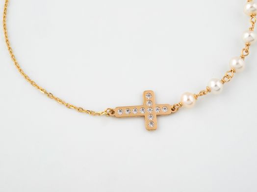 pulsera oro 18k con circonita 