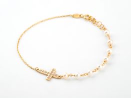 pulsera oro 18k con circonita 