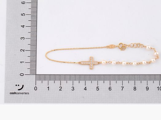 pulsera oro 18k con circonita 